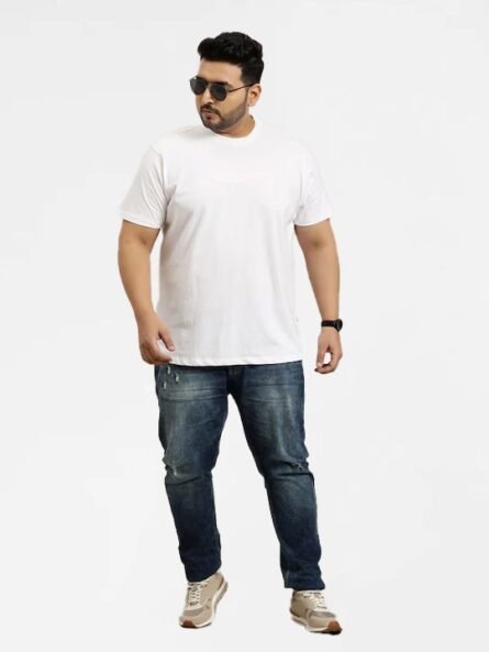 Plain White T-Shirt For Men - Image 3
