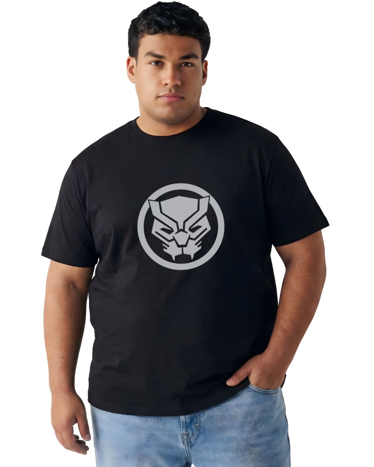 Trendy Panther Printed T-Shirt | Premium Quality Cotton | Plus Size - Image 2