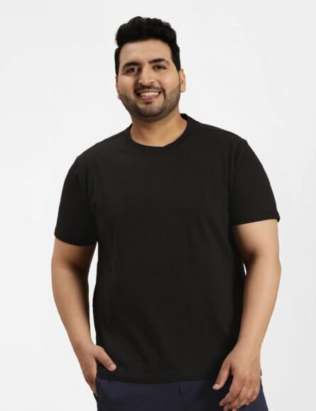 Black Plain T-shirt for Men