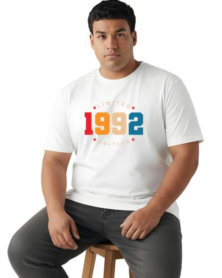 Men’s Plus‑Size “1992 Limited Edition” Printed T‑Shirt