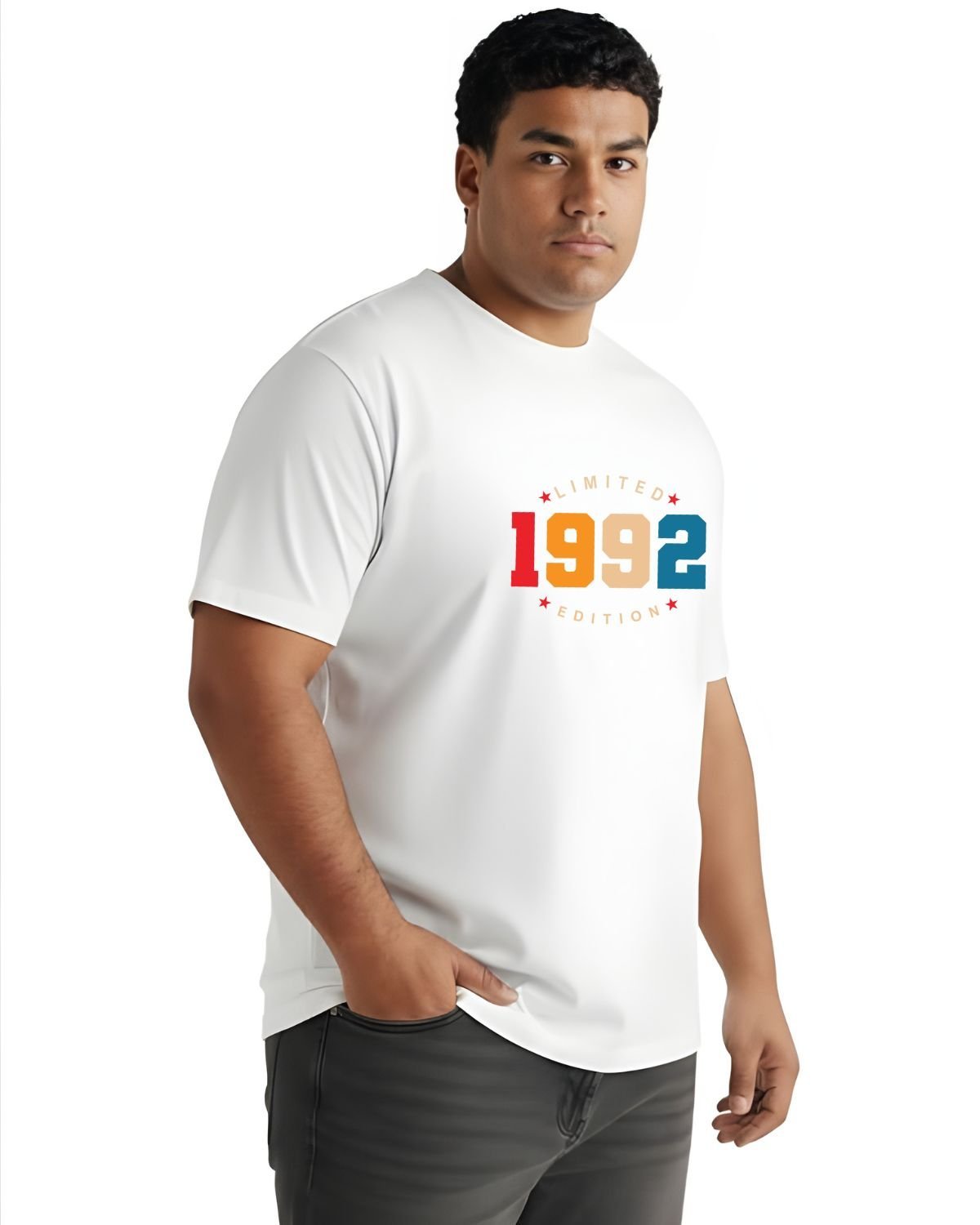 Men’s Plus‑Size “1992 Limited Edition” Printed T‑Shirt - Image 4