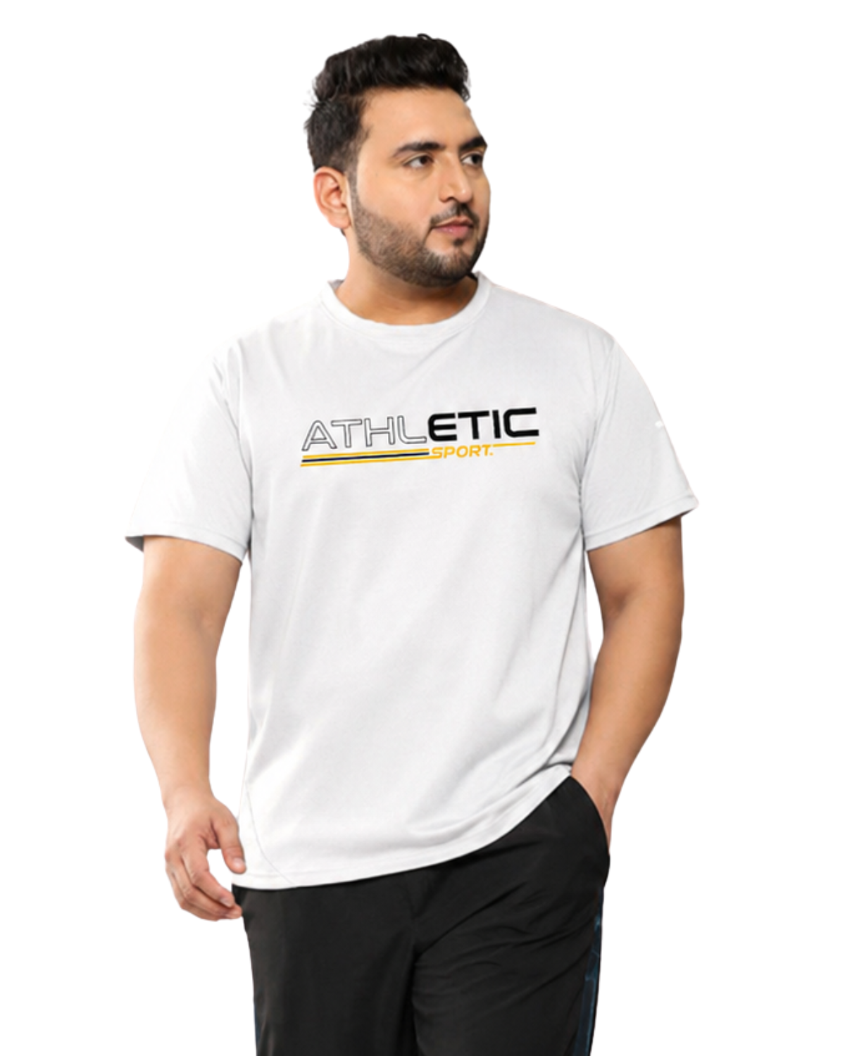 Athletic Men’s Premium Polyester T-Shirt | Quick Dry Stretch Tee |Solid Casual Sportswear - Image 5