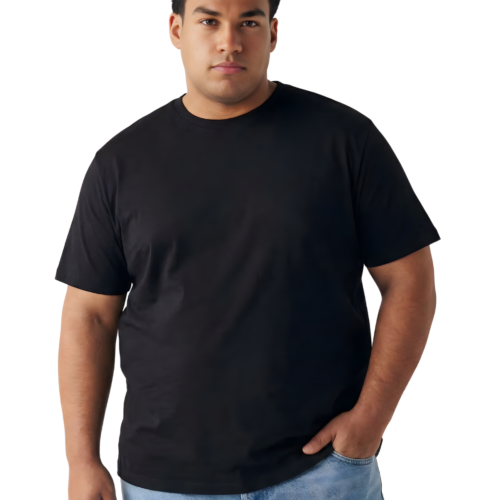Classic Plain Cotton T‑Shirt for Men (Plus Sizes 2XL–7XL) - Image 6