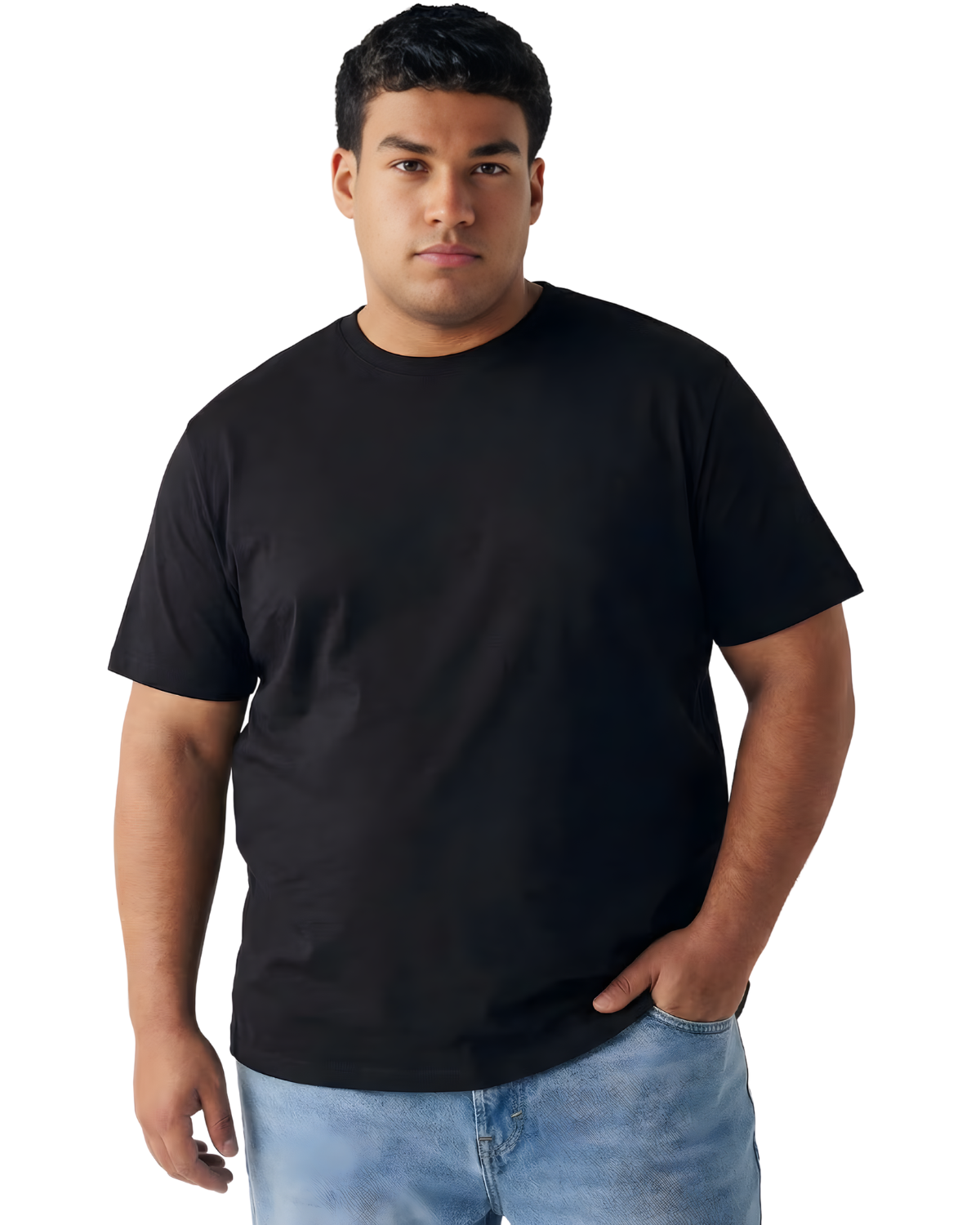 Classic Plain Cotton T‑Shirt for Men (Plus Sizes 2XL–7XL) - Image 6