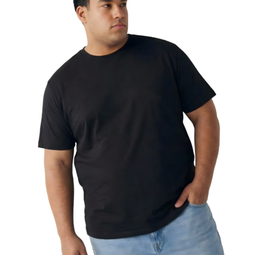 Classic Plain Cotton T‑Shirt for Men (Plus Sizes 2XL–7XL) - Image 4
