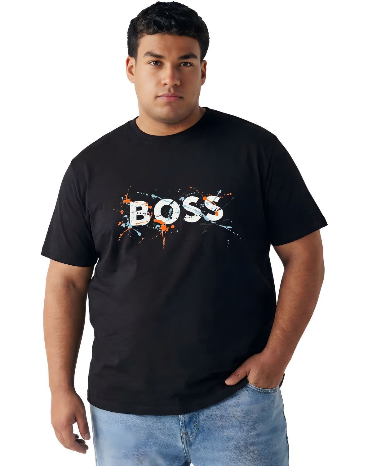 BOSS Splash Graphic Cotton Tee — Men’s Plus Size 2XL–7XL - Image 6