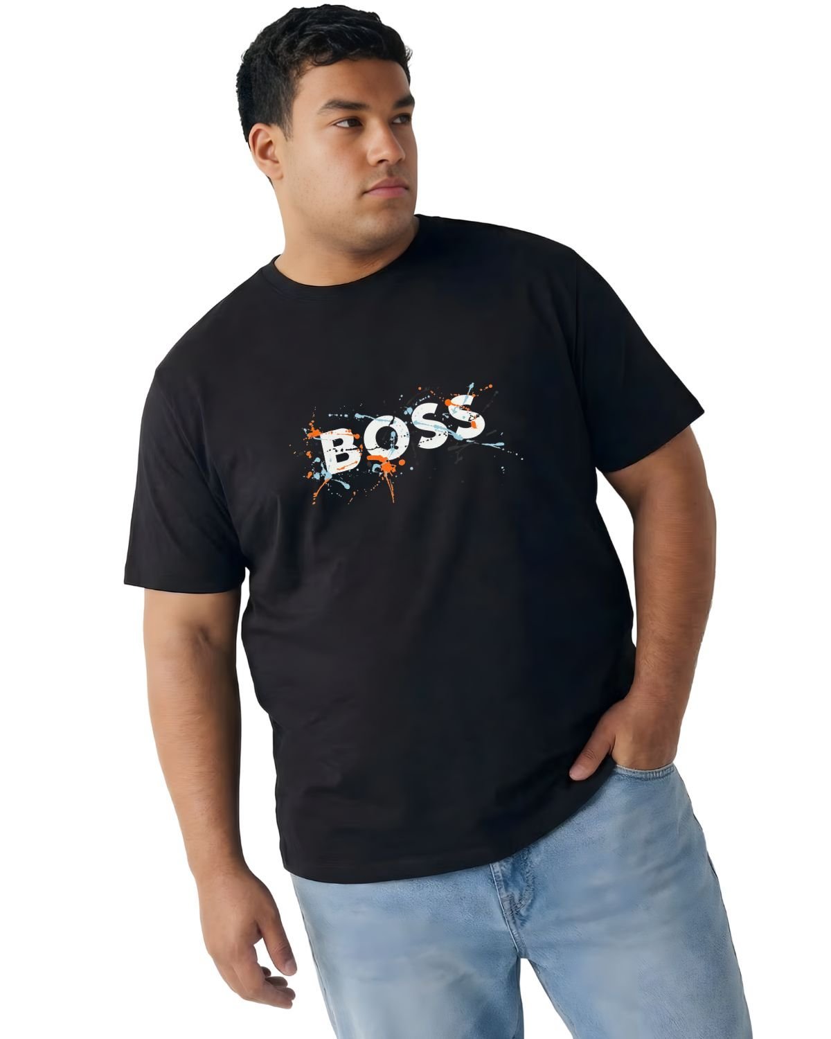 BOSS Splash Graphic Cotton Tee — Men’s Plus Size 2XL–7XL - Image 5