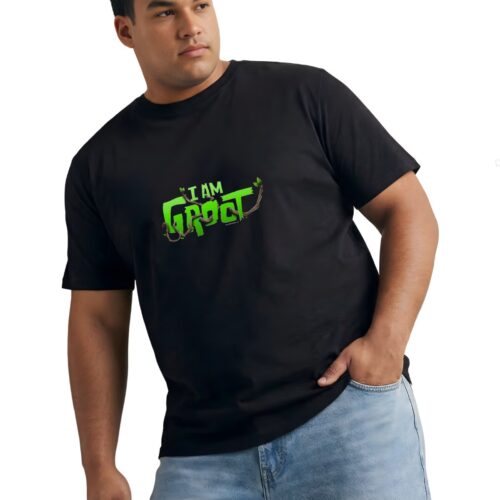 Iam Groot Printed Plus Size Men's T-Shirt 2XL–7XL - Image 3