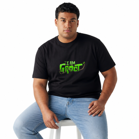 Iam Groot Printed Plus Size Men's T-Shirt 2XL–7XL - Image 2