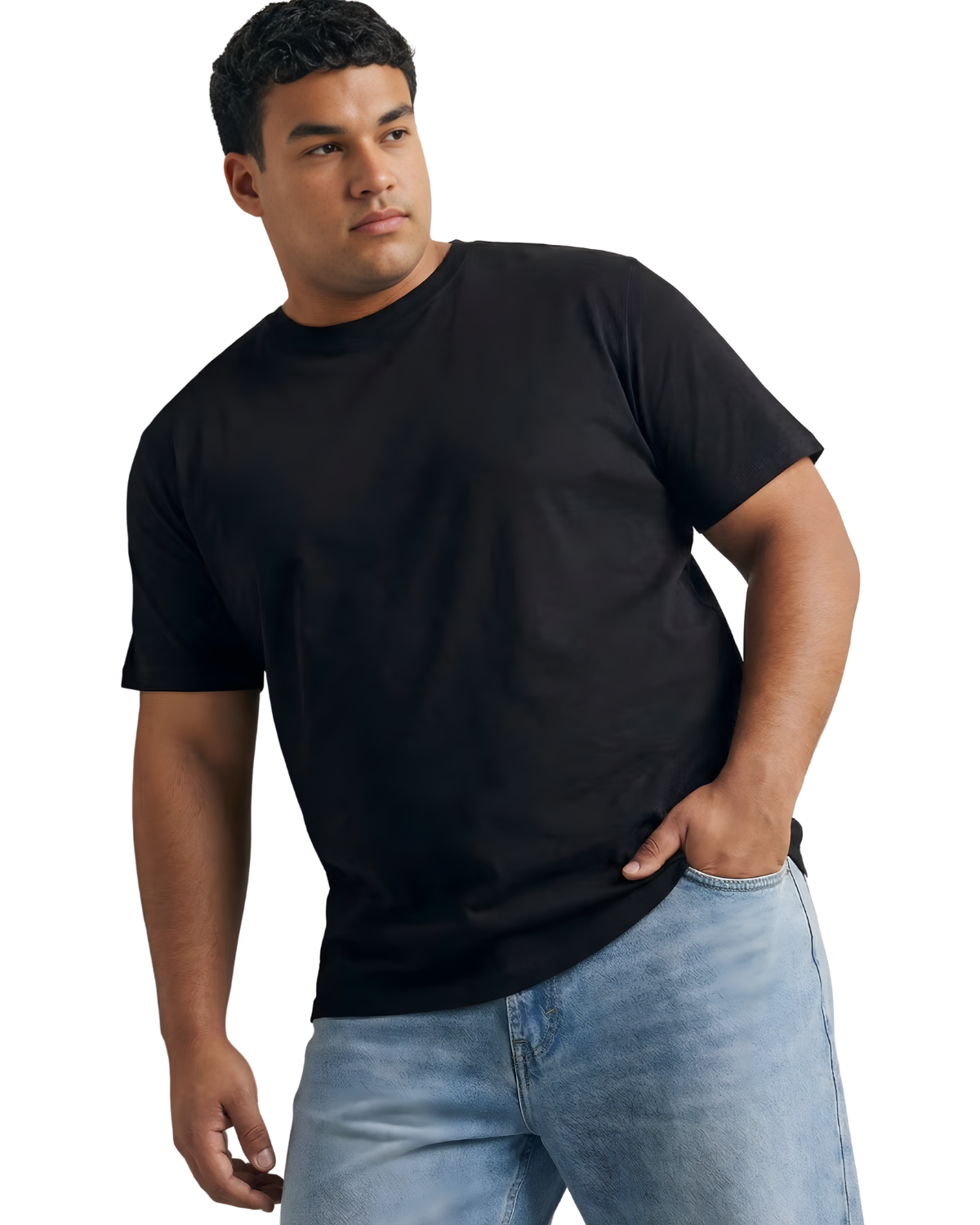 Classic Plain Cotton T‑Shirt for Men (Plus Sizes 2XL–7XL) - Image 7