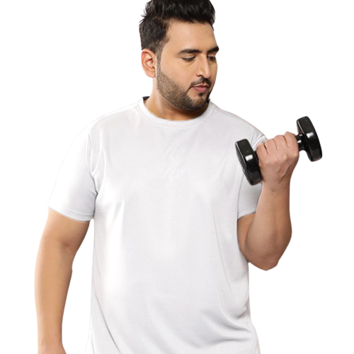 Men’s Premium Polyester Oversized T-Shirt | Solid Casual Sportswear | Plus Size 2XL–7XL - Image 2