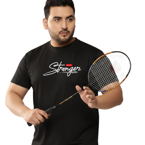 Stay Stronger | Men’s Premium Polyester Plus Size T-Shirt | Quick Dry Stretch Tee - Image 1