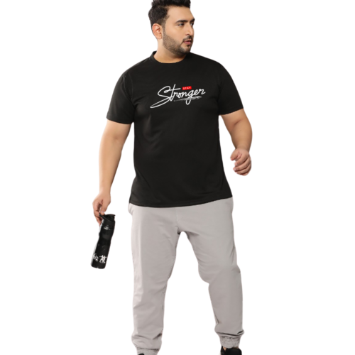 Stay Stronger | Men’s Premium Polyester Plus Size T-Shirt | Quick Dry Stretch Tee - Image 3