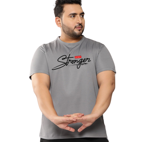 Stay Stronger | Men’s Premium Polyester Plus Size T-Shirt | Quick Dry Stretch Tee - Image 8