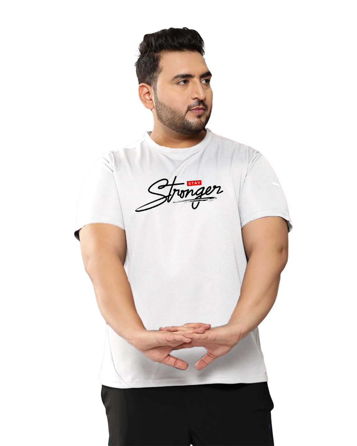Stay Stronger | Men’s Premium Polyester Plus Size T-Shirt | Quick Dry Stretch Tee - Image 18