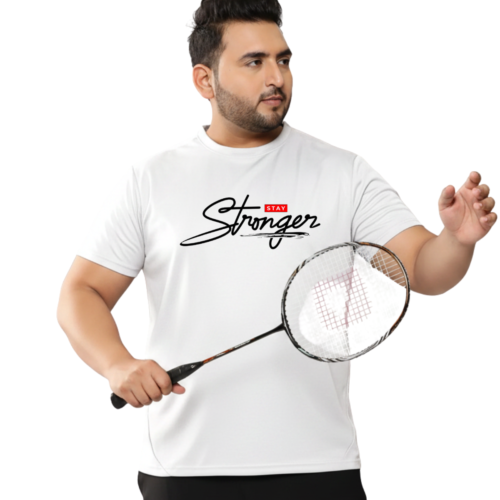 Stay Stronger | Men’s Premium Polyester Plus Size T-Shirt | Quick Dry Stretch Tee - Image 16