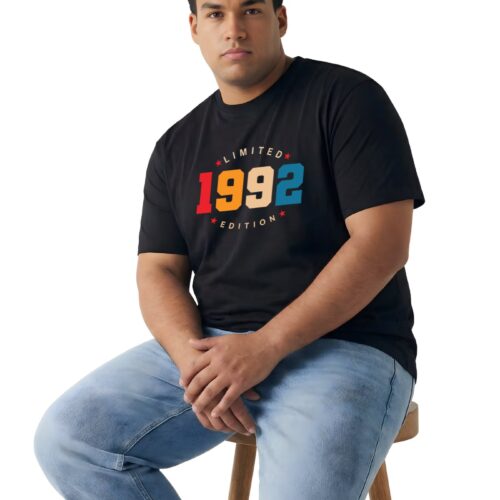 Men’s Plus‑Size “1992 Limited Edition” Printed T‑Shirt - Image 1
