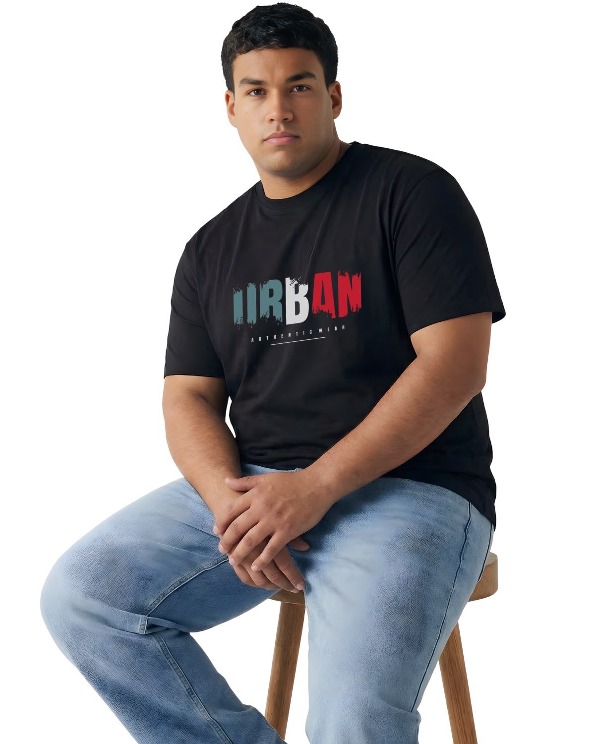 Urban Distressed Cotton Tee — Men’s Plus Size 2XL–7XL - Image 5