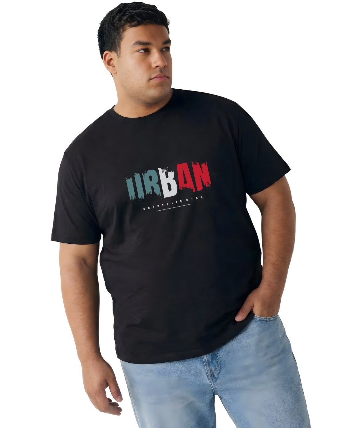 Urban Distressed Cotton Tee — Men’s Plus Size 2XL–7XL - Image 4
