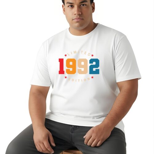 Men’s Plus‑Size “1992 Limited Edition” Printed T‑Shirt - Image 4