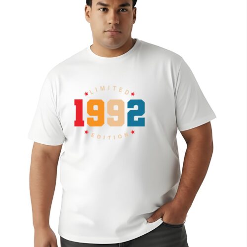 Men’s Plus‑Size “1992 Limited Edition” Printed T‑Shirt - Image 3