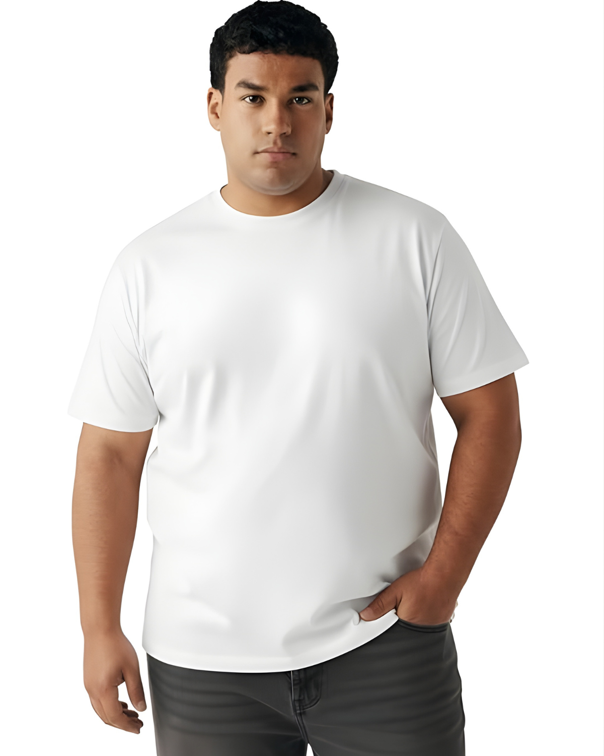 Classic Plain Cotton T‑Shirt for Men (Plus Sizes 2XL–7XL) - Image 11