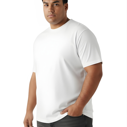 Classic Plain Cotton T‑Shirt for Men (Plus Sizes 2XL–7XL) - Image 10