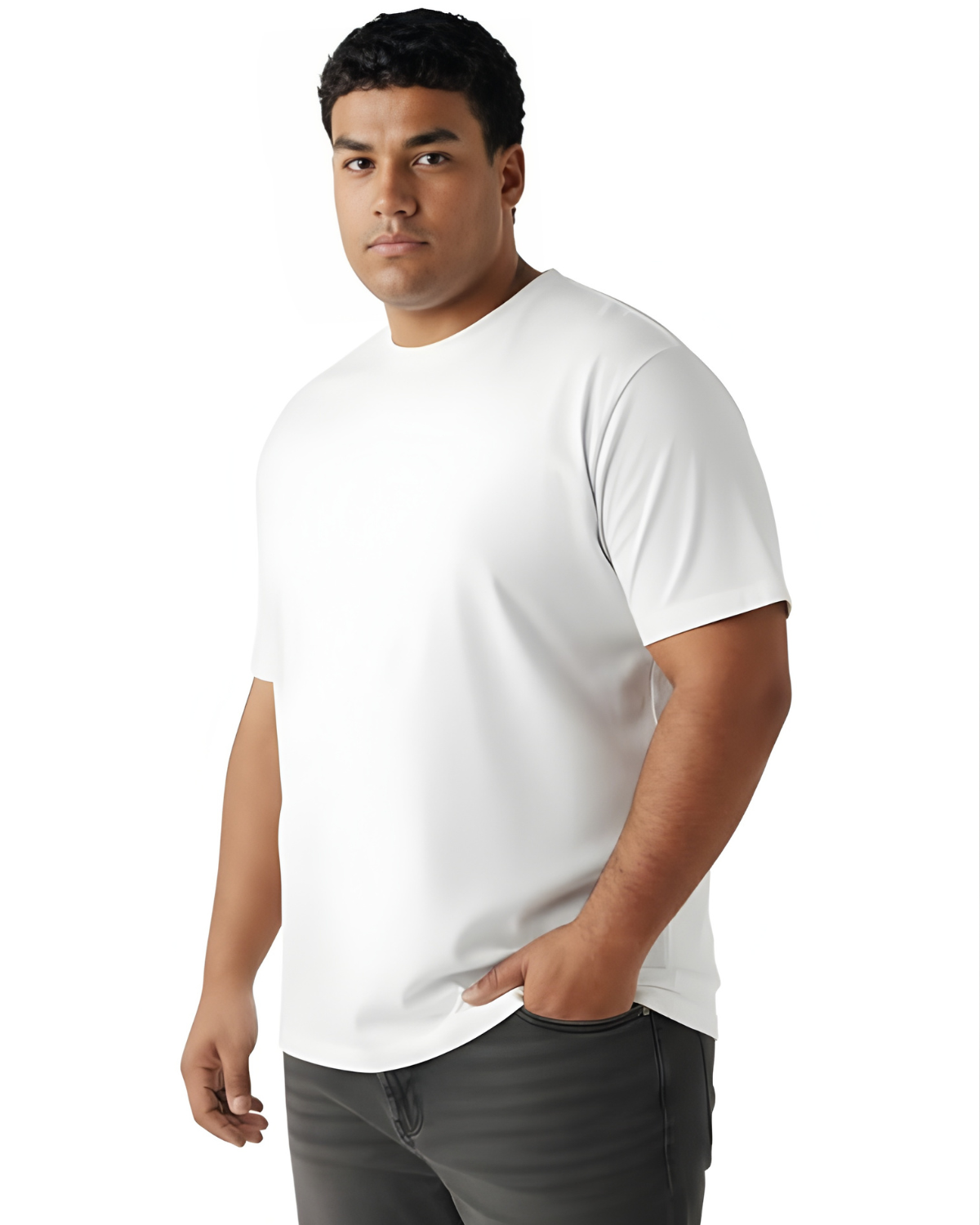 Classic Plain Cotton T‑Shirt for Men (Plus Sizes 2XL–7XL) - Image 10