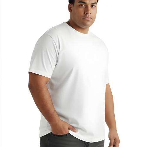 Classic Plain Cotton T‑Shirt for Men (Plus Sizes 2XL–7XL) - Image 9