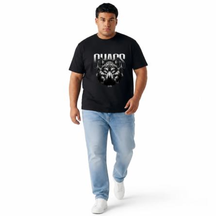 Everyday Printed Wolf Tee (Plus Size) —  2XL–7XL - Image 3
