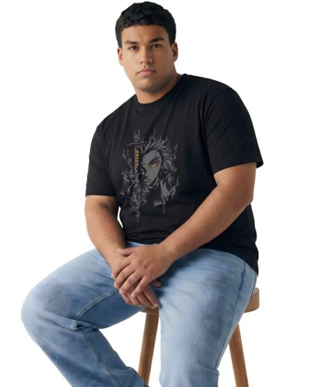 Flame Samurai Graphic Tee — Men's Classic Fit 2XL-7XL