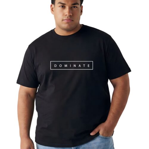 Dominate Men’s Cotton Blend Graphic T-Shirt – Soft Comfort Casual Tee - Image 1