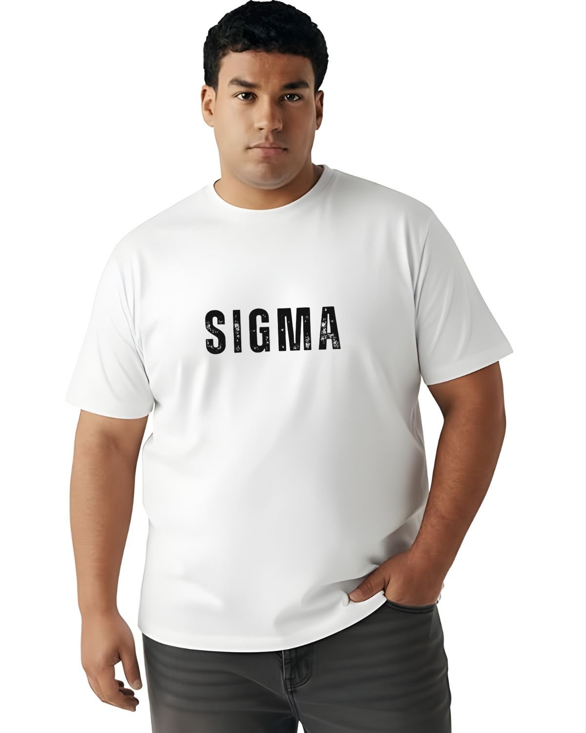 SIGMA-Cotton T-Shirt | Comfortable Casual Round Neck Tee | 2XL-7XL - Image 11