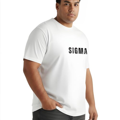 SIGMA-Cotton T-Shirt | Comfortable Casual Round Neck Tee | 2XL-7XL - Image 9