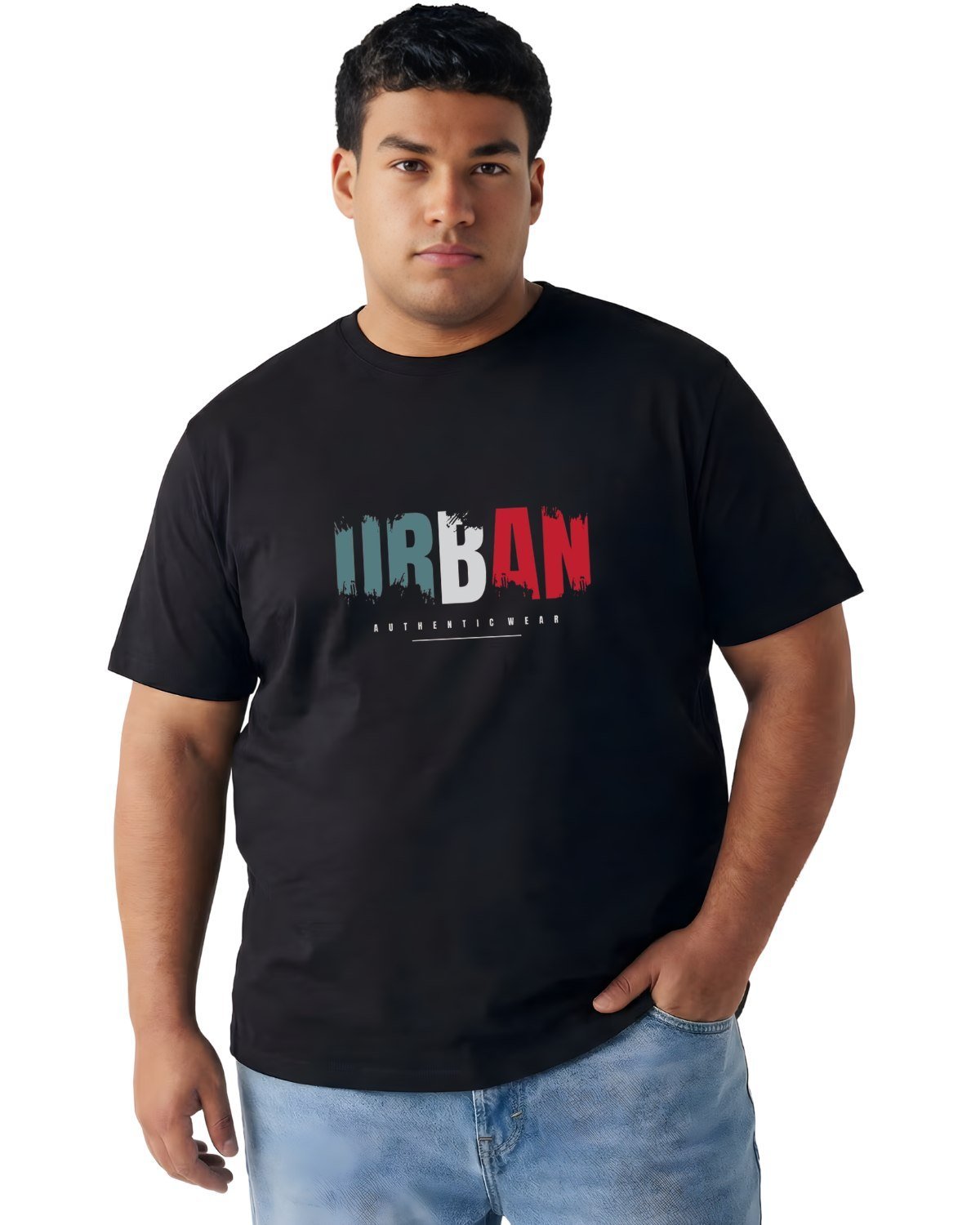 Urban Distressed Cotton Tee — Men’s Plus Size 2XL–7XL - Image 5