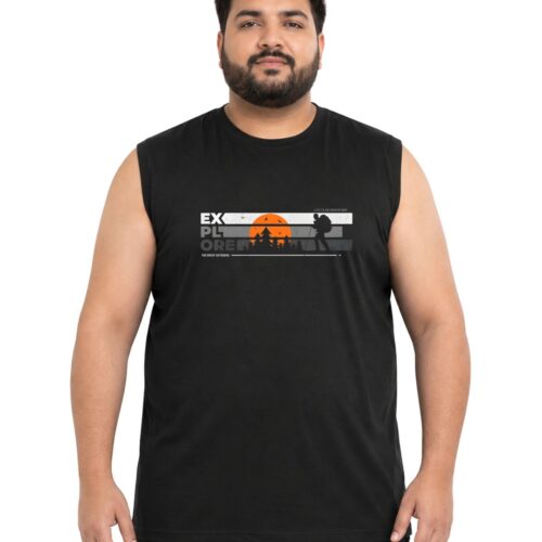 Men's Big & Tall "Explore" Graphic Tank | Soft Cotton Sleeveless Tee | Adventure Style - Image 7