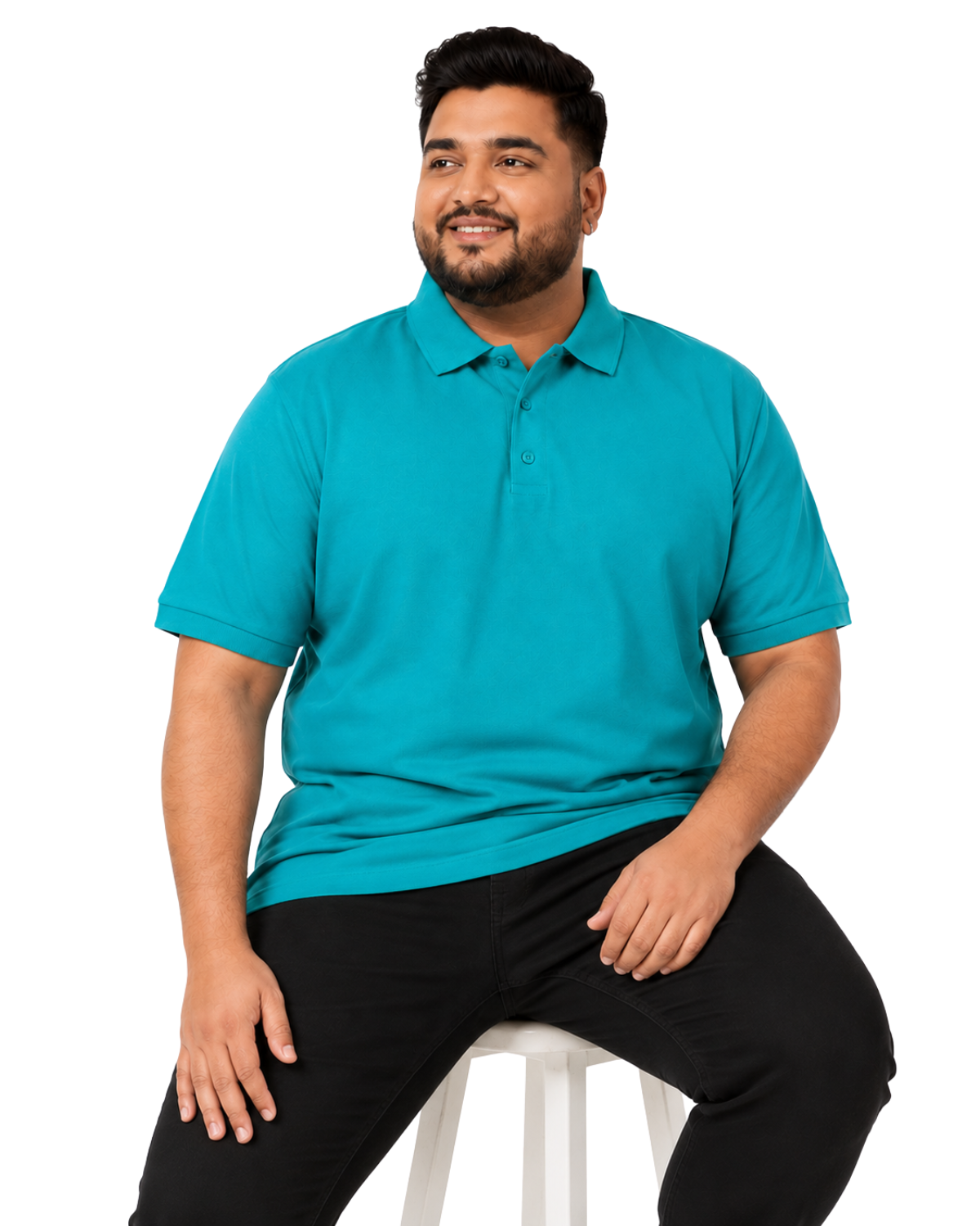 Premium Plus Size Polo Shirts | Perfect Fit for Big & Tall Men | Teal Color