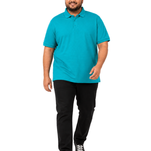 Premium Plus Size Polo Shirts | Perfect Fit for Big & Tall Men | Teal Color - Image 5