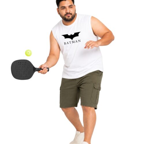Men's Plus Size Batman Sleeveless Tee | Big & Tall Cotton Tank Top | Dark Knight Fan Wear - Image 5