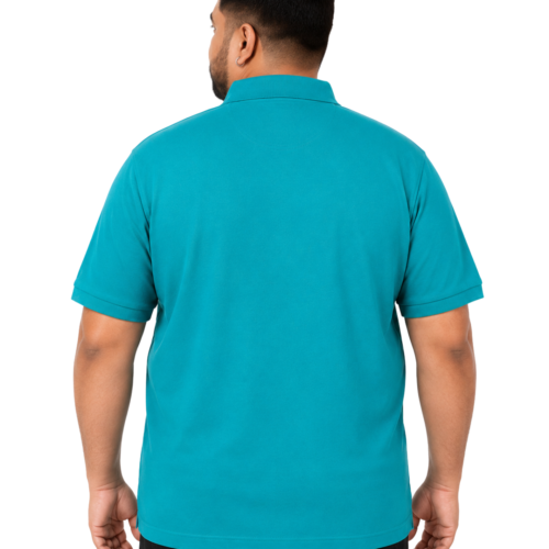Premium Plus Size Polo Shirts | Perfect Fit for Big & Tall Men | Teal Color - Image 6