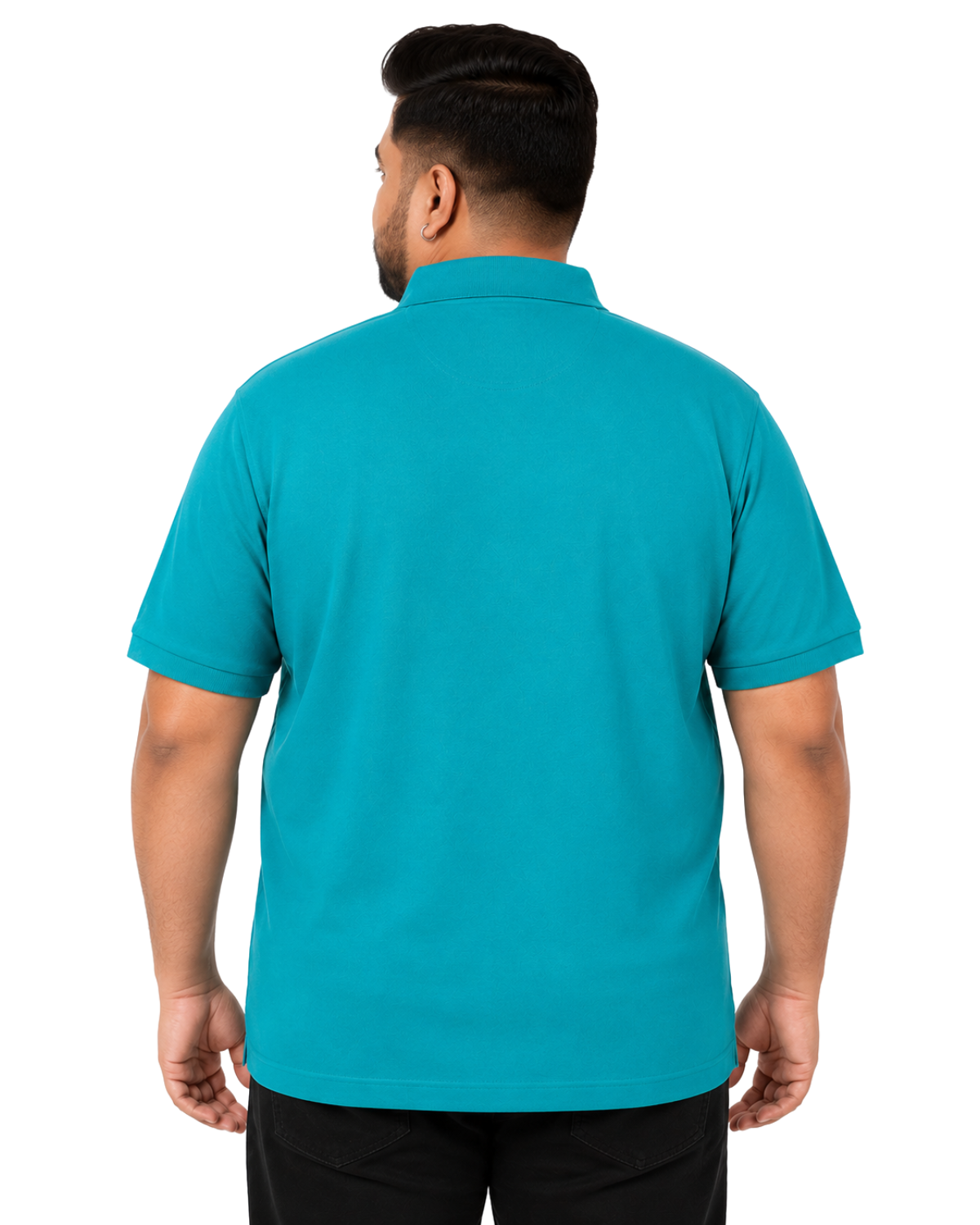 Premium Plus Size Polo Shirts | Perfect Fit for Big & Tall Men | Teal Color - Image 6