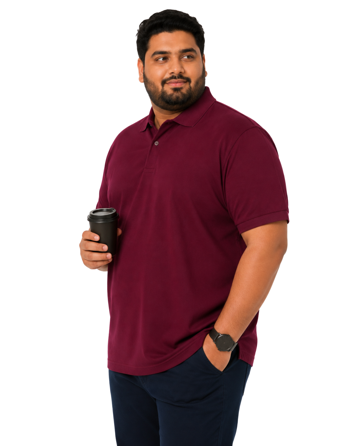 Plus Size Men's Polo Shirt | Big & Tall Casual & Formal Wear | KIXO PLUS | Maroon