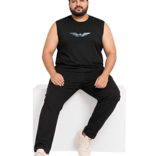 Plus‑Size Men’s Cotton Plus Size Sleeveless Tee — Kixo Plus - Image 4