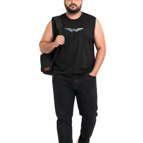 Plus‑Size Men’s Cotton Plus Size Sleeveless Tee — Kixo Plus - Image 2