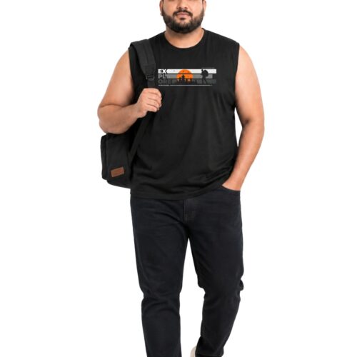 Men's Big & Tall "Explore" Graphic Tank | Soft Cotton Sleeveless Tee | Adventure Style - Image 2