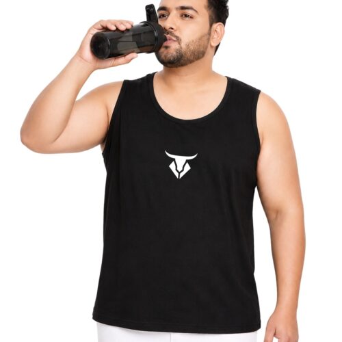 Men's Plus Size Bull Design Polyester Athletic Vest | Moisture-Wicking Gym Wear - Image 20