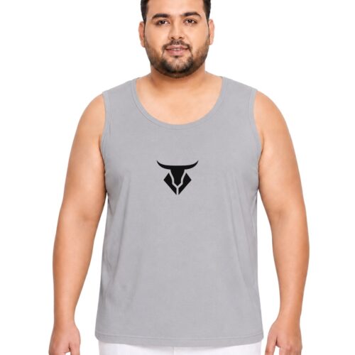 Men's Plus Size Bull Design Polyester Athletic Vest | Moisture-Wicking Gym Wear - Image 15
