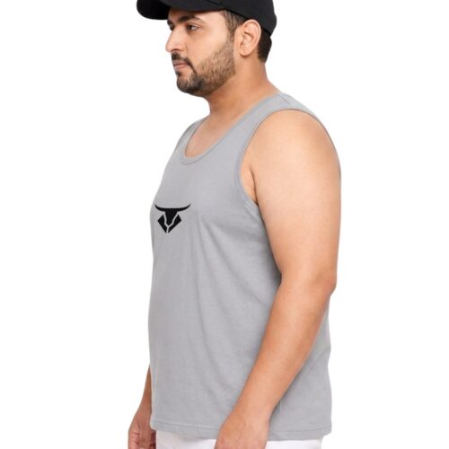 Men's Plus Size Bull Design Polyester Athletic Vest | Moisture-Wicking Gym Wear - Image 11