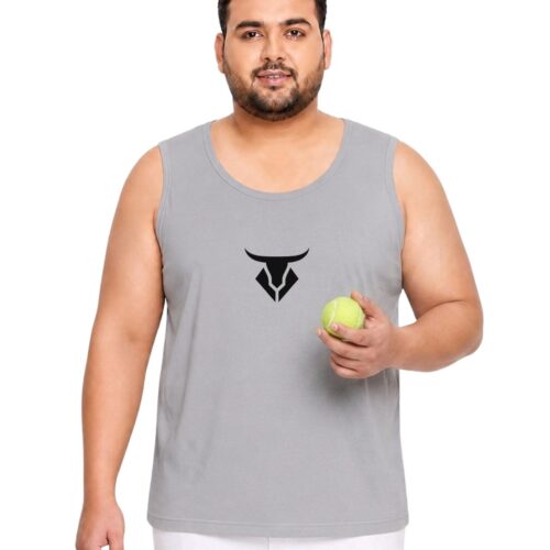 Men's Plus Size Bull Design Polyester Athletic Vest | Moisture-Wicking Gym Wear - Image 9