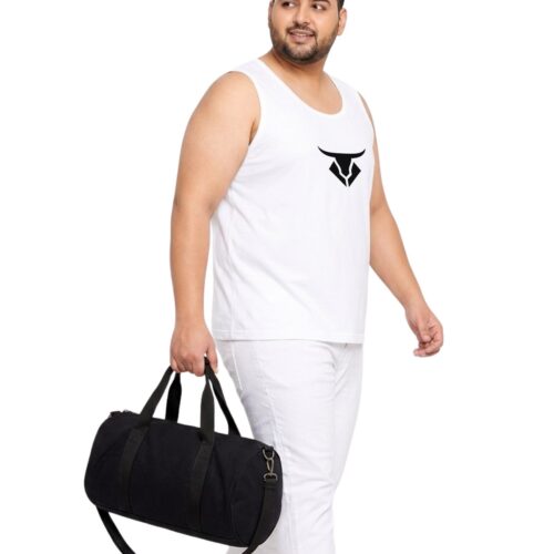Men's Plus Size Bull Design Polyester Athletic Vest | Moisture-Wicking Gym Wear - Image 3